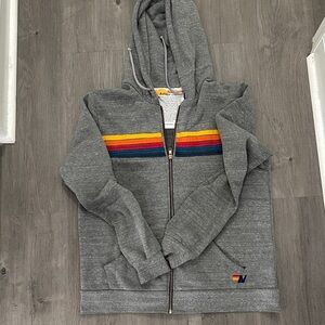 Aviator Nation Hoodie with Multicolor Stripes